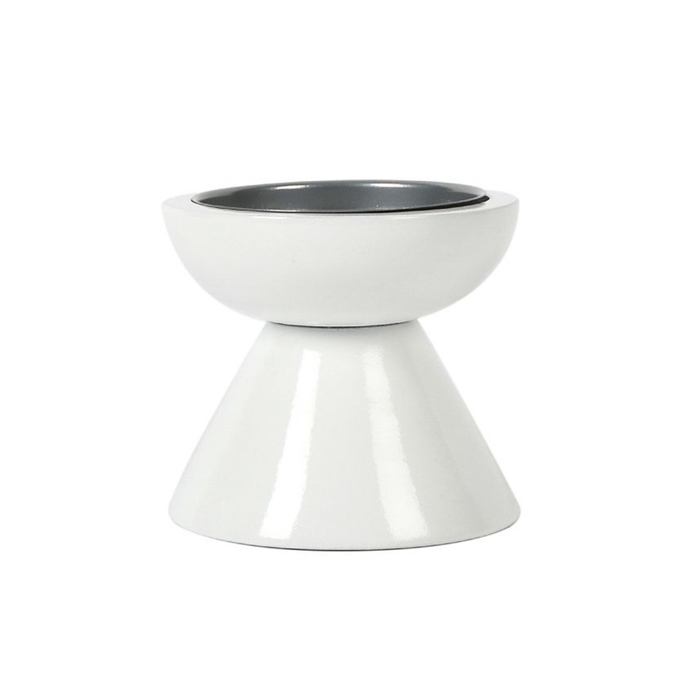 Modern White Candle Holder‎ Minimalist Geometric Table Centerpiece Decor